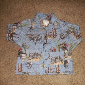 NWT Ida Mae Home Quilted Blaze Chambray Jacket XL L